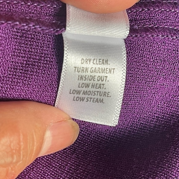 St. John Violet Multi Color Block. Zip Front sweater and sleeveless top SZ (P4-6 - Picture 11 of 14